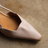 Serelle | Tacones de Cuero con Correa en el Talón