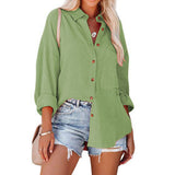 MADELYN | Blusa Casual de Manga Larga con Botones