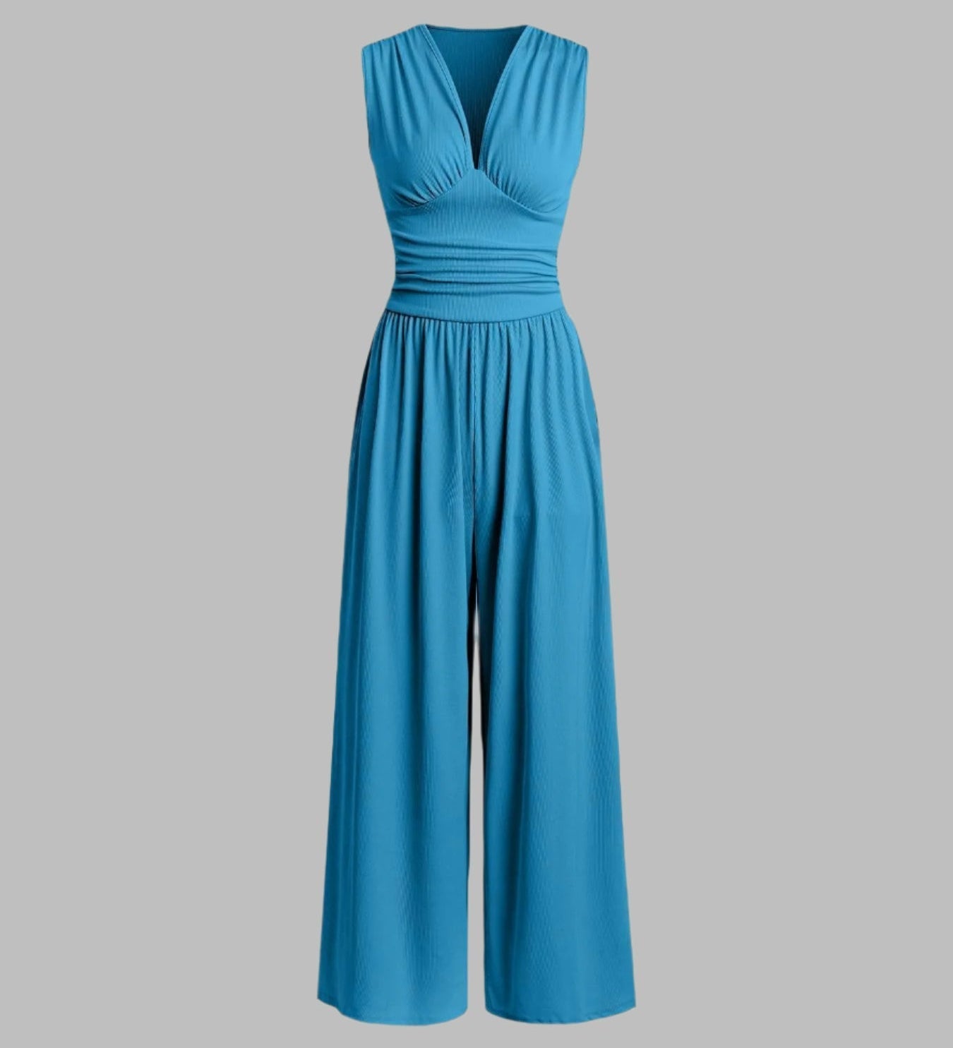 Caridad – Mono Elegante Sin Mangas de Pierna Ancha