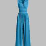 Caridad – Mono Elegante Sin Mangas de Pierna Ancha