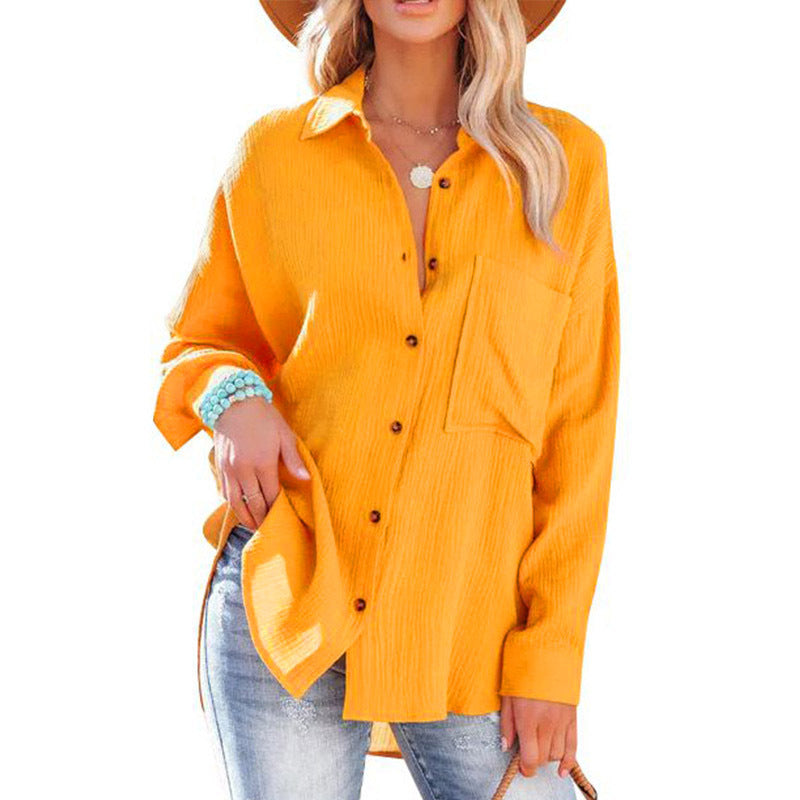 MADELYN | Blusa Casual de Manga Larga con Botones