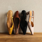 Serelle | Tacones de Cuero con Correa en el Talón