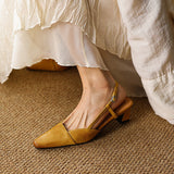 Serelle | Tacones de Cuero con Correa en el Talón