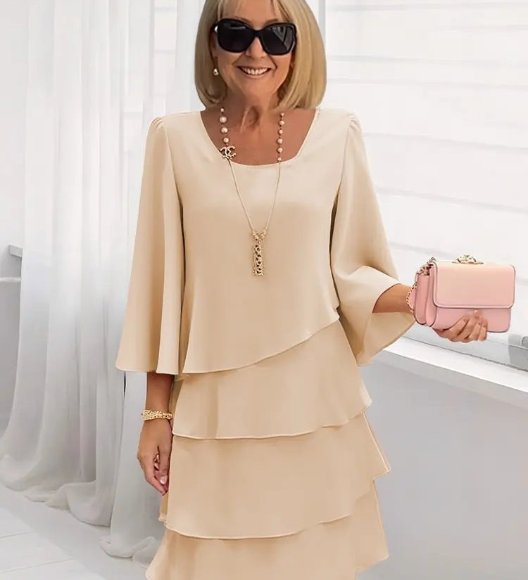 Catherine - Vestido Elegante y Cómoda con Volantes