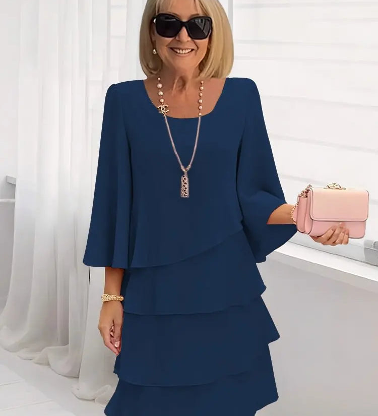 Catherine - Vestido Elegante y Cómoda con Volantes