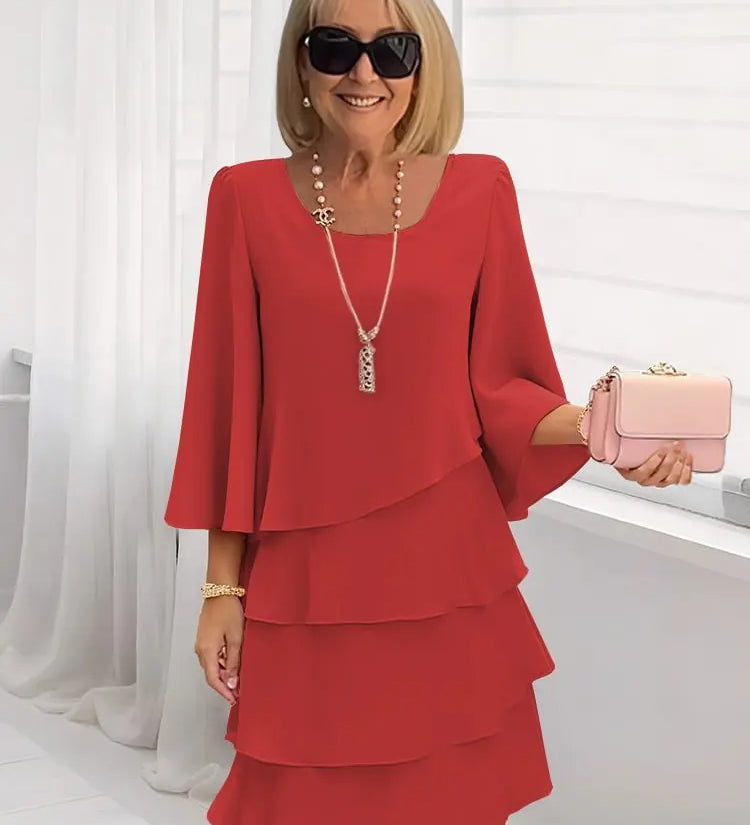 Catherine - Vestido Elegante y Cómoda con Volantes