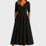 Eleanor | Vestido Midi Elegante con Bolsillos