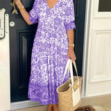 Ellie | Vestido Floral con Escote en V Elegante