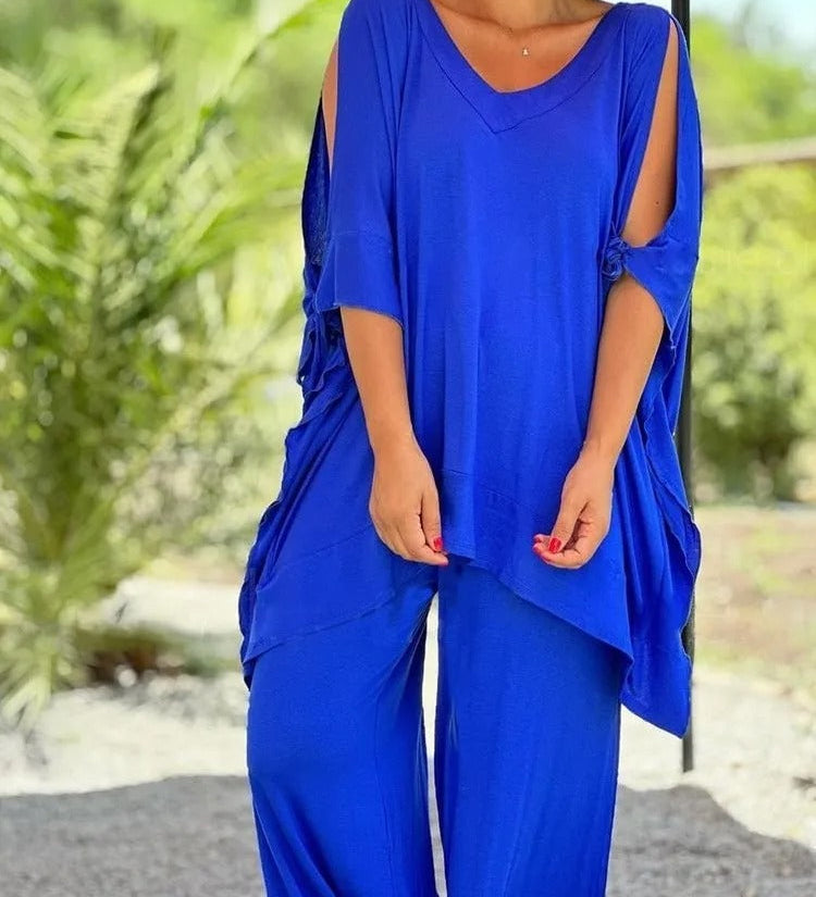 Úrsula™ | Conjunto Túnica Ombros Abertos y Pantalón