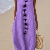 Emma™ Vestido Midi Flor Violeta