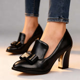 Lucette | Zapatos de tacón bajo con detalle de lazo para mujer
