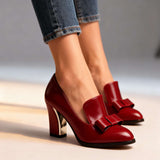 Lucette | Zapatos de tacón bajo con detalle de lazo para mujer