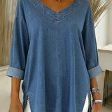Lucy | Top de Denim Elegante