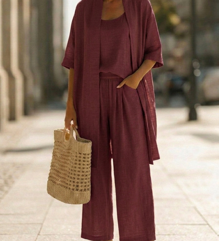 Isa | Conjunto de Tres Piezas Elegante y Sin Esfuerzo