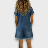 Cayetana™ | Conjunto vaquero camisa y short casual