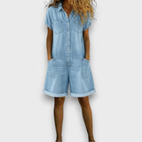 Cayetana™ | Conjunto vaquero camisa y short casual