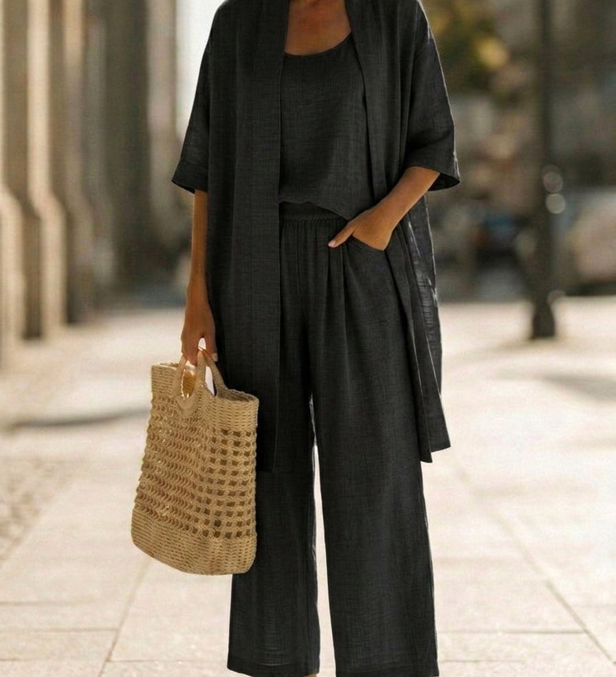 Isa | Conjunto de Tres Piezas Elegante y Sin Esfuerzo