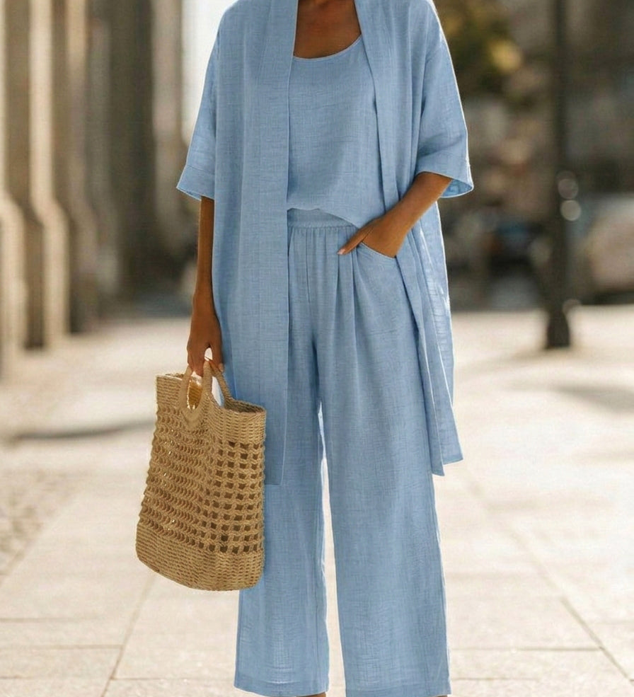 Isa | Conjunto de Tres Piezas Elegante y Sin Esfuerzo