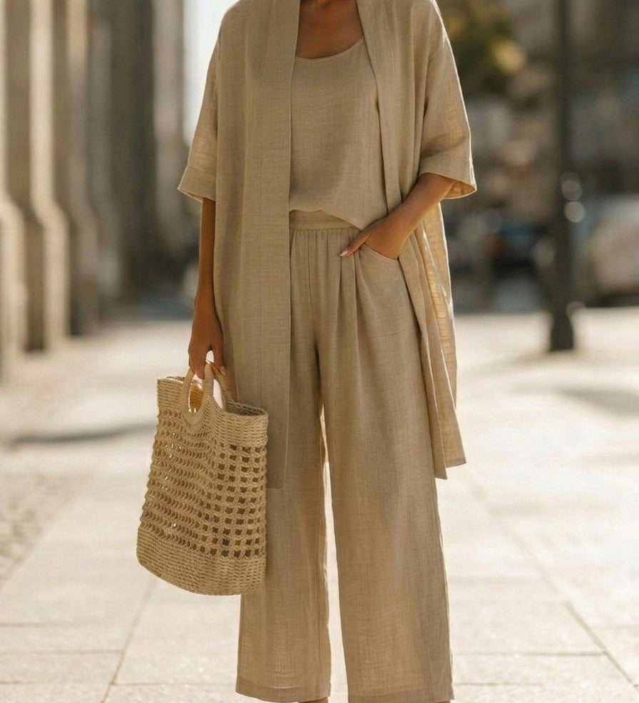 Isa | Conjunto de Tres Piezas Elegante y Sin Esfuerzo