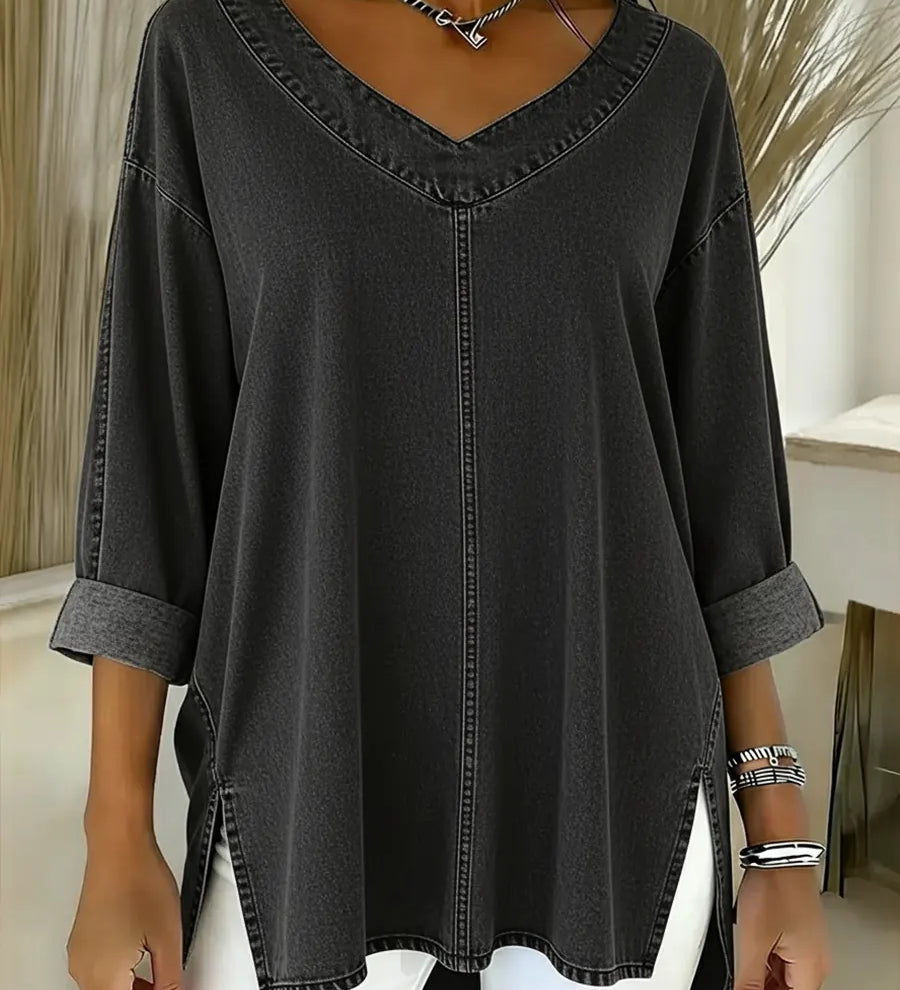 Lucy | Top de Denim Elegante